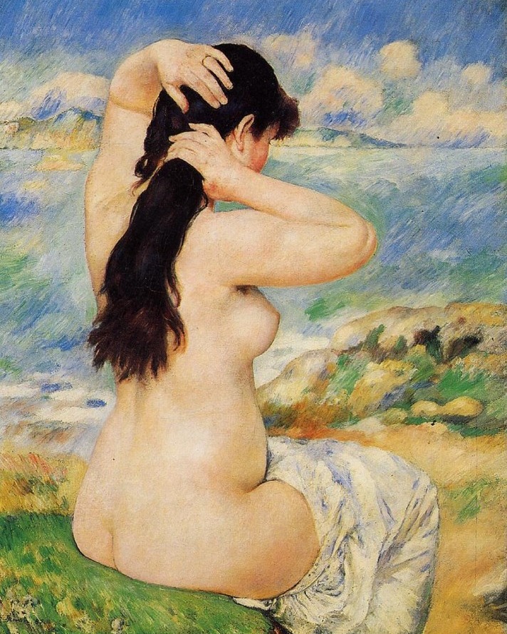 整理头发的浴女(背面坐姿版/La Coiffure)