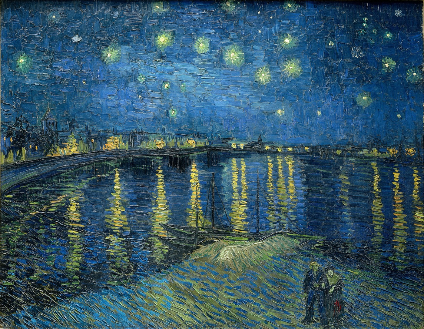 罗讷河上的星夜